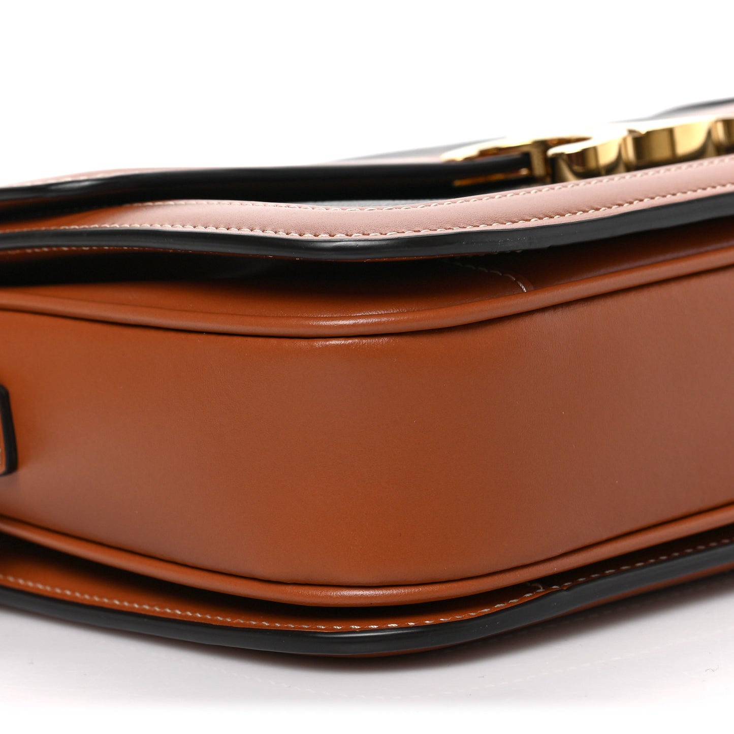 Calfskin Triomphe Canvas Teen Triomphe Bag Tan