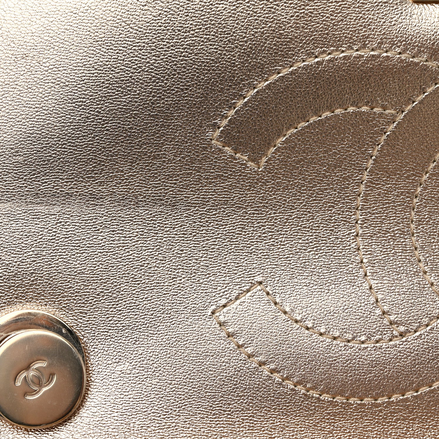 Chanel Metallic Lambskin Quilted Small Trendy CC Flap Dual Handle Bag Gold 11 of 12