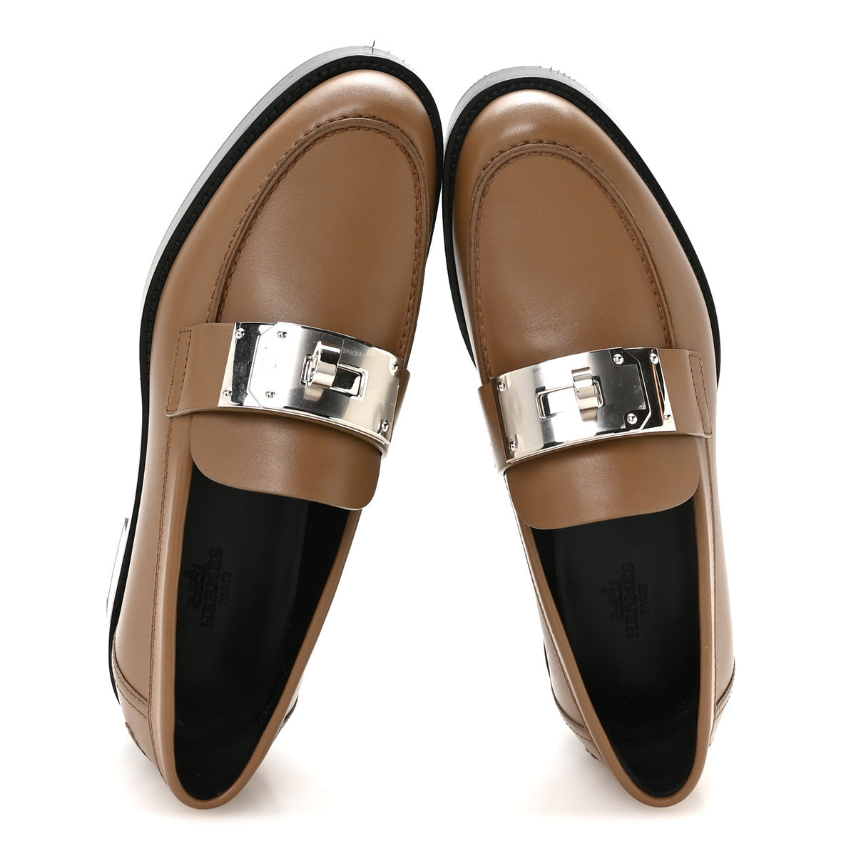 Calfskin Womens Hot Loafer 37 Naturel