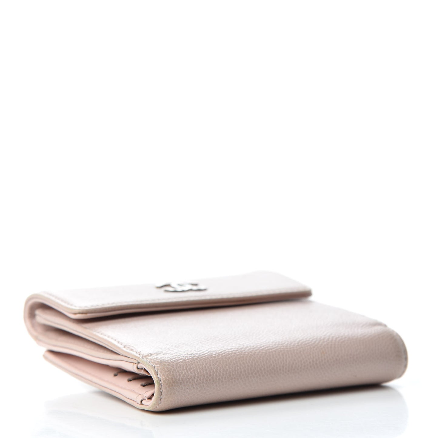 Caviar Sevruga French Compact Wallet Light Pink