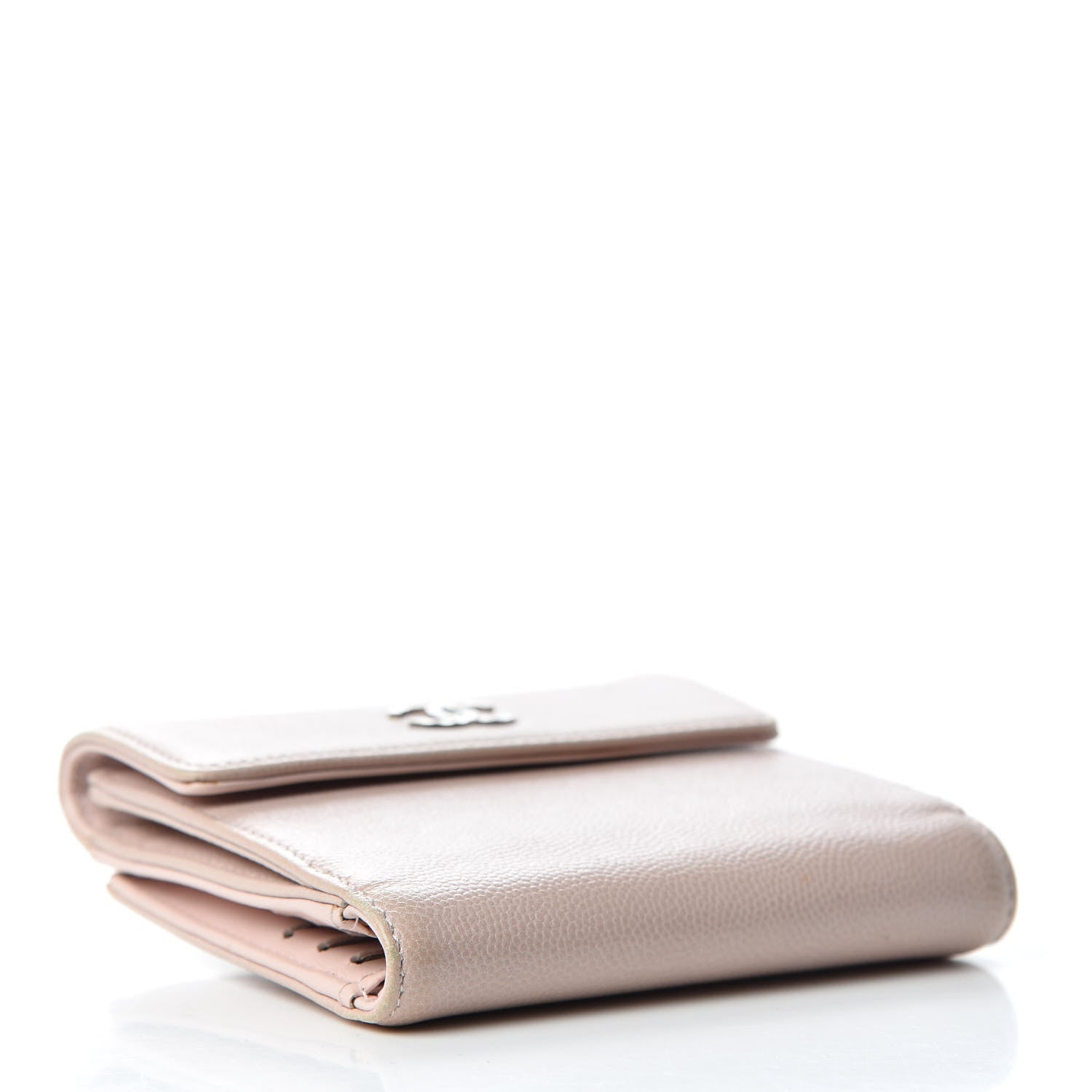 Chanel Caviar Sevruga French Compact Wallet Light Pink 4 of 7