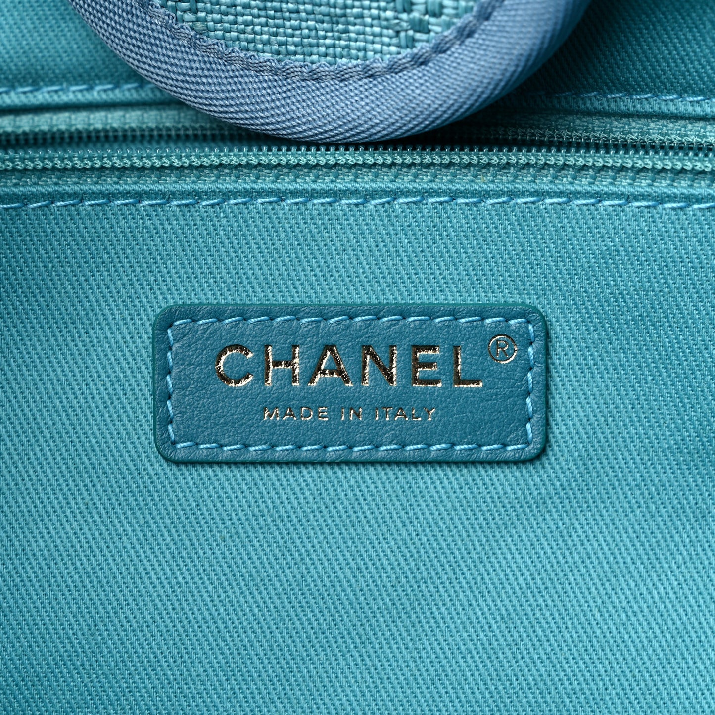 Mixed Fibers Striped Medium Deauville Tote Blue