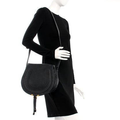 Chloe Calfskin Medium Marcie Round Crossbody Bag Black 2 of 14