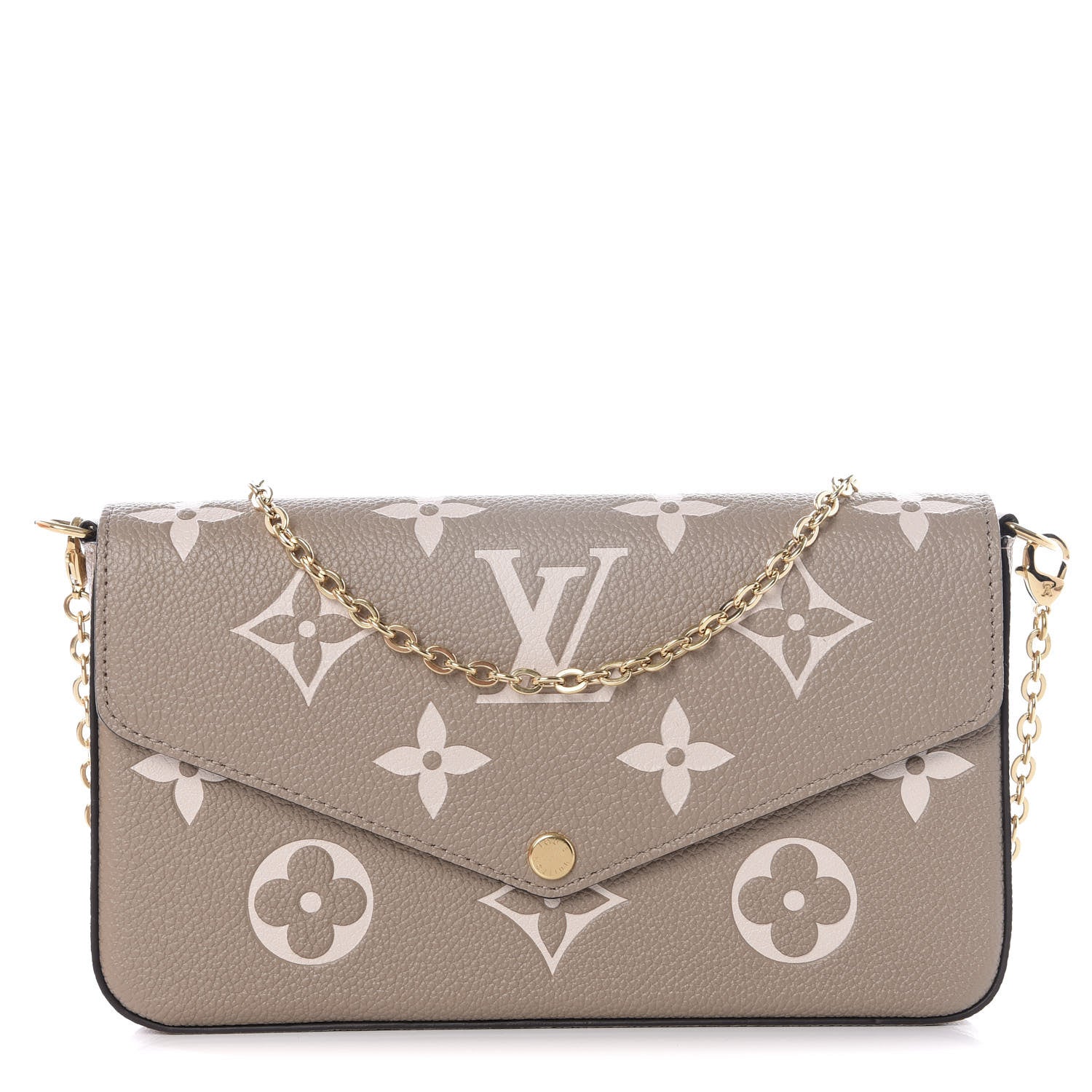 Louis Vuitton Empreinte Monogram Giant Felicie Pochette Tourterelle Creme 1 of 11