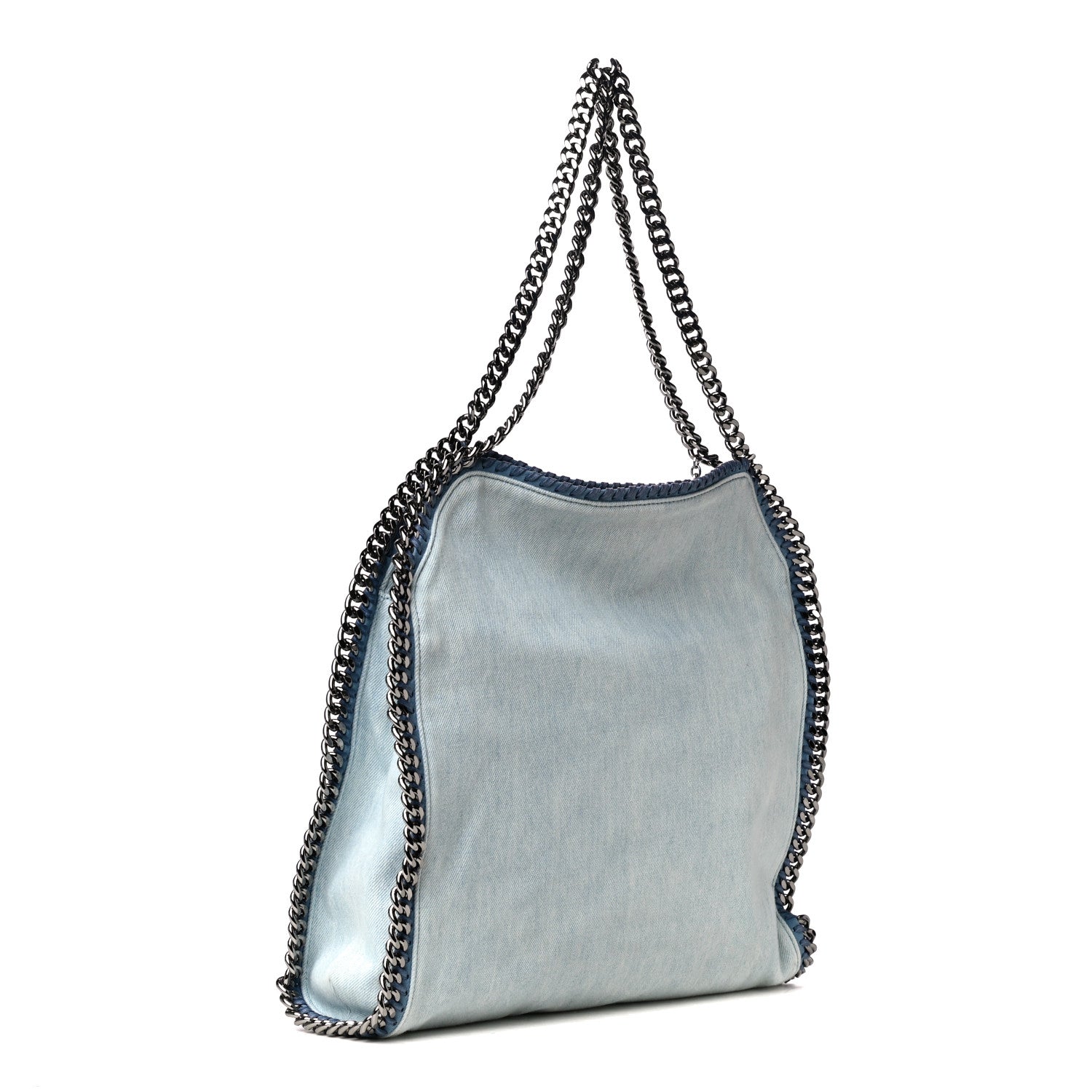 Stella McCartney Denim Poppy Small Falabella Tote Blue 2 of 4