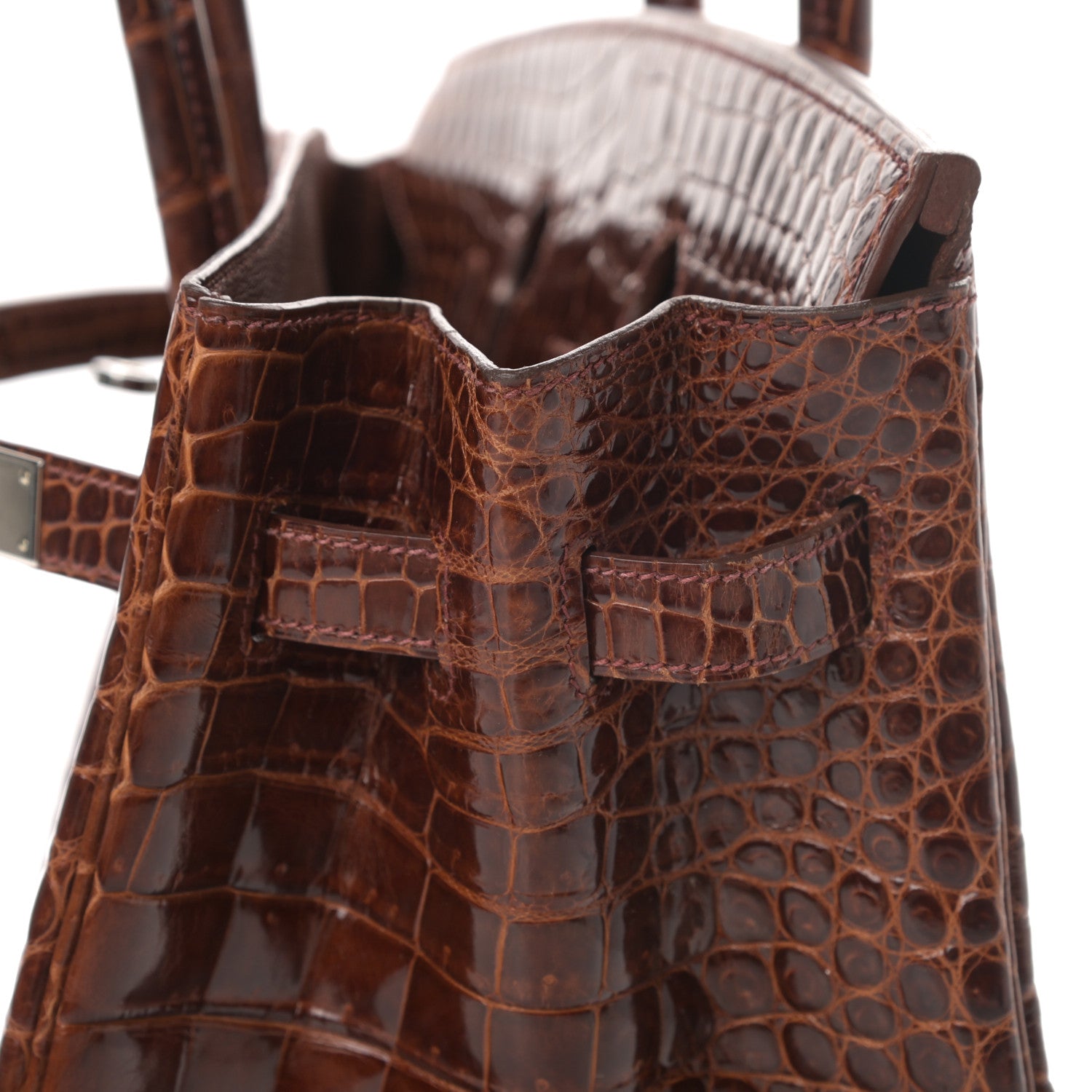 Hermes Shiny Porosus Birkin 35 Miel 11 of 34
