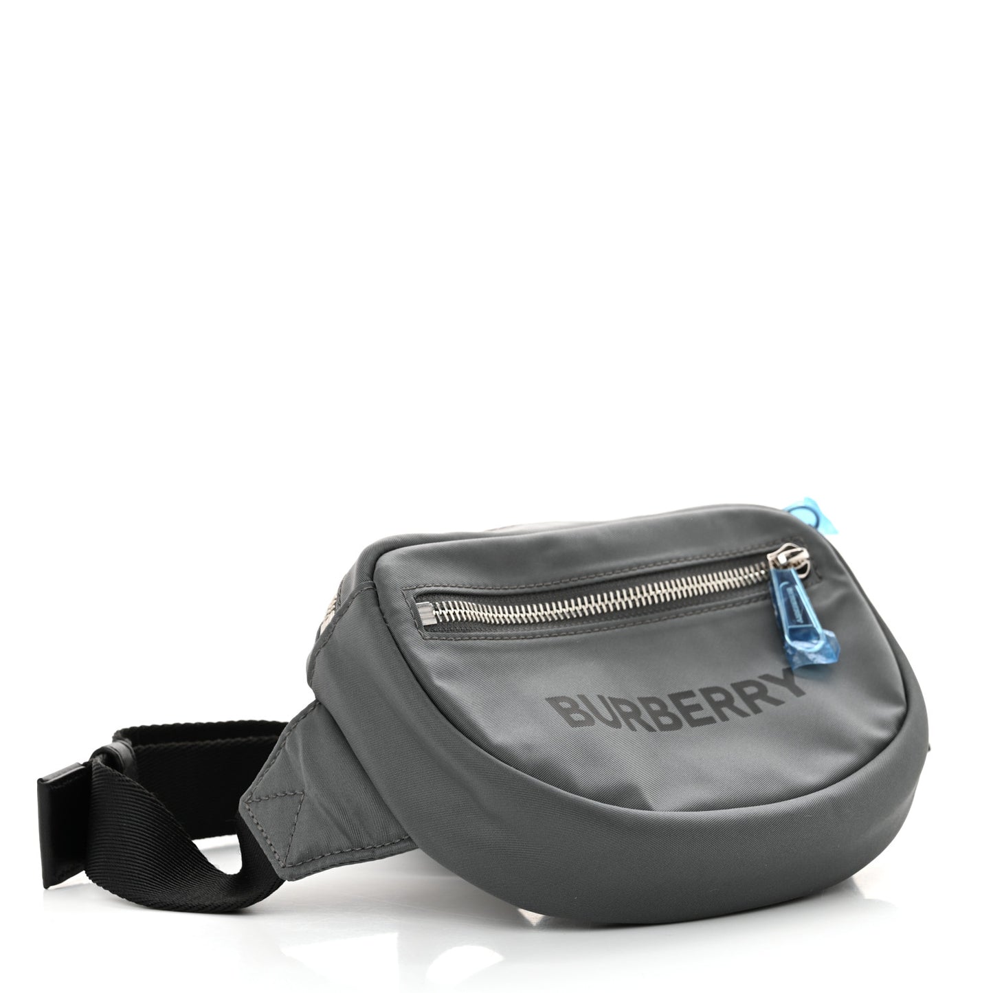 Econyl Logo Print Small Cannon Bum Bag Charcoal Grey