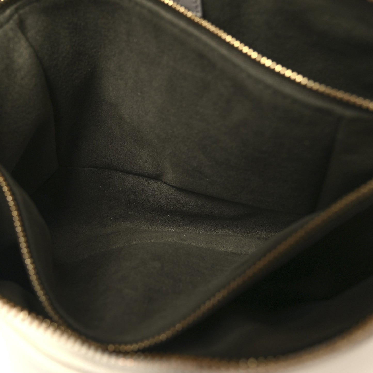 Lambskin Embossed Monogram Coussin PM Beige Cream