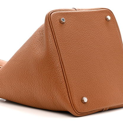 Hermes Taurillon Clemence Picotin Lock 22 MM Gold 9 of 11