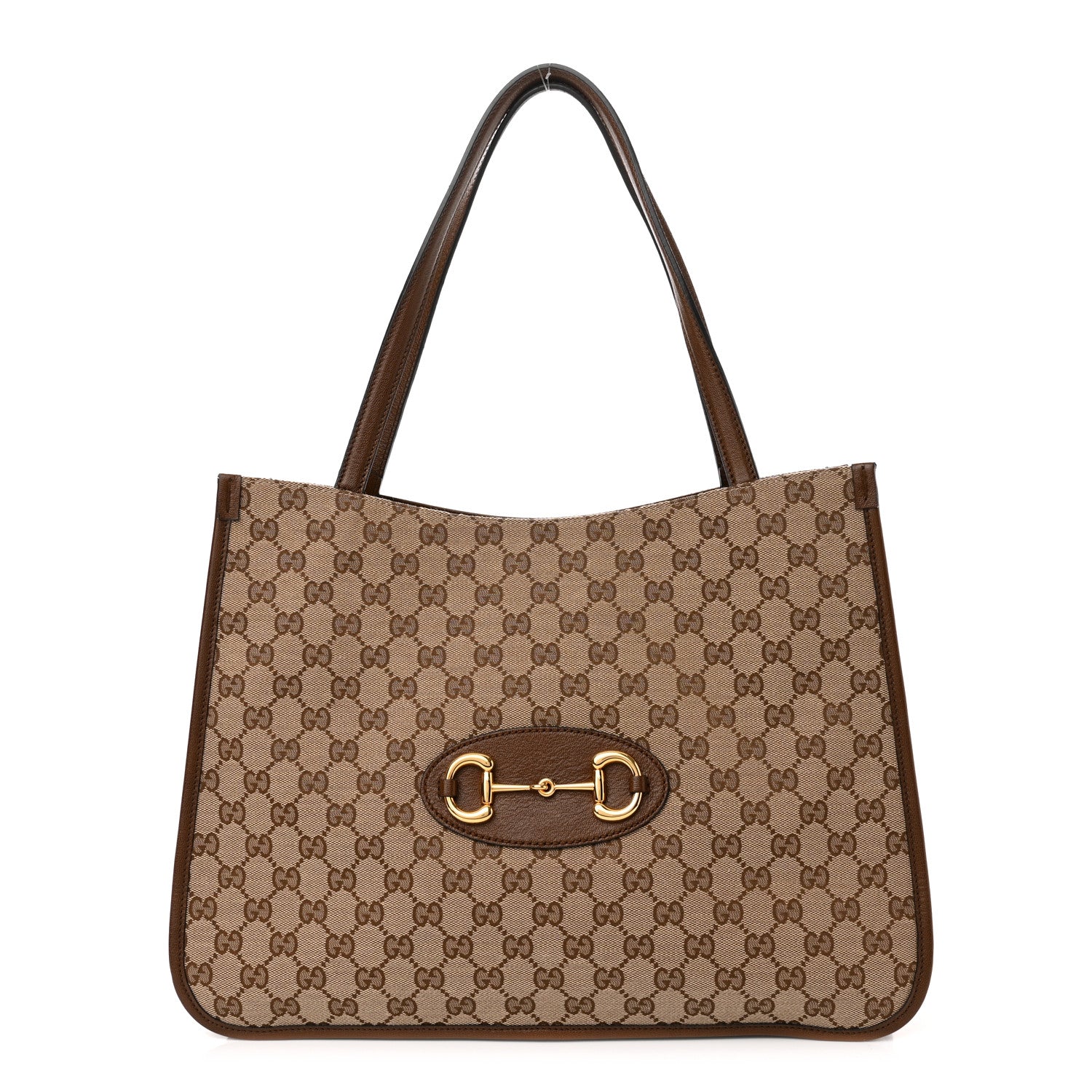 Gucci Monogram Horsebit 1955 Tote Bag Beige Brown Sugar 1 of 15