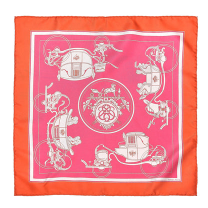 Hermes Silk Ex Libris Pocket Square Scarf 1 of 4