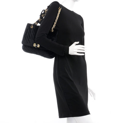 Lanvin Velvet Quilted Medium Happy Shoulder Bag Black 2 of 6