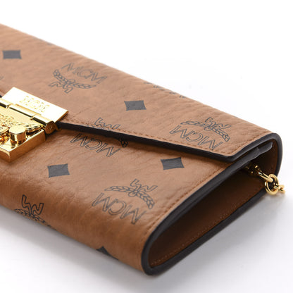 MCM Visetos Large Patricia Wallet On Chain Cognac 7 of 10