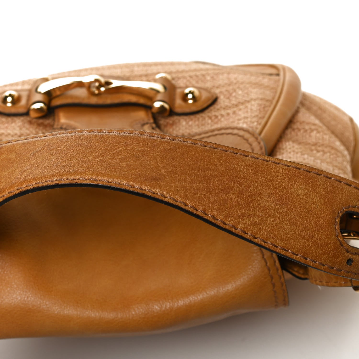 Gucci Libeccio Raffia Large New Pelham Shoulder Bag Light Brown 15 of 15