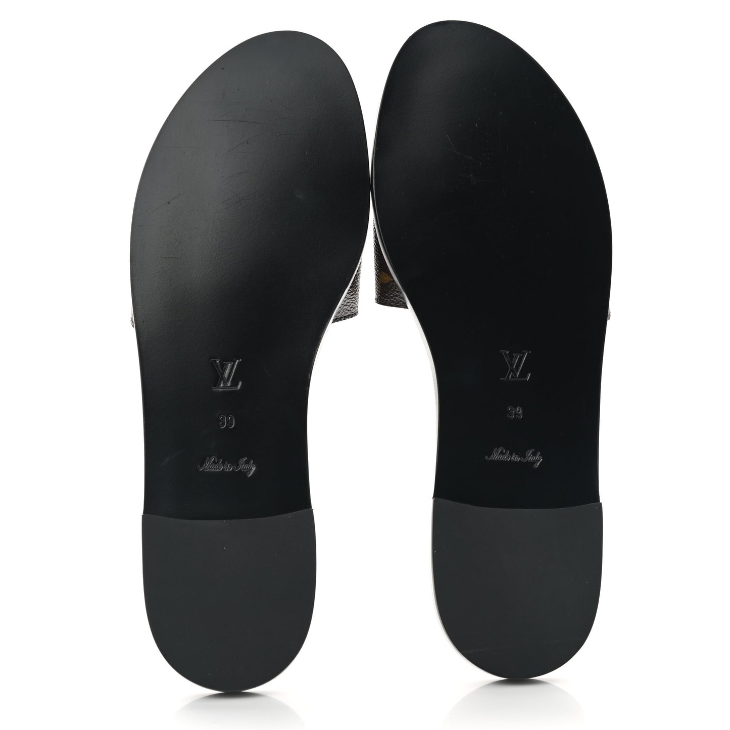 Patent Monogram Lock It Flat Mules 39