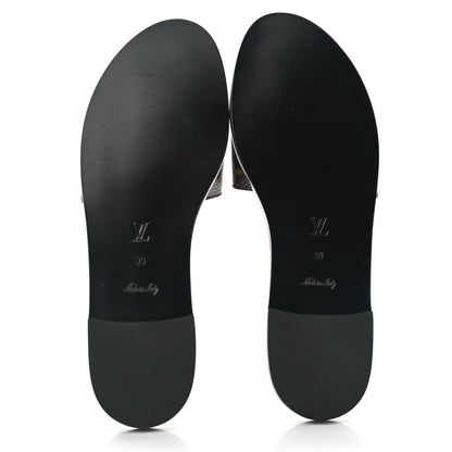 Louis Vuitton Patent Monogram Lock It Flat Mules 39 5 of 8