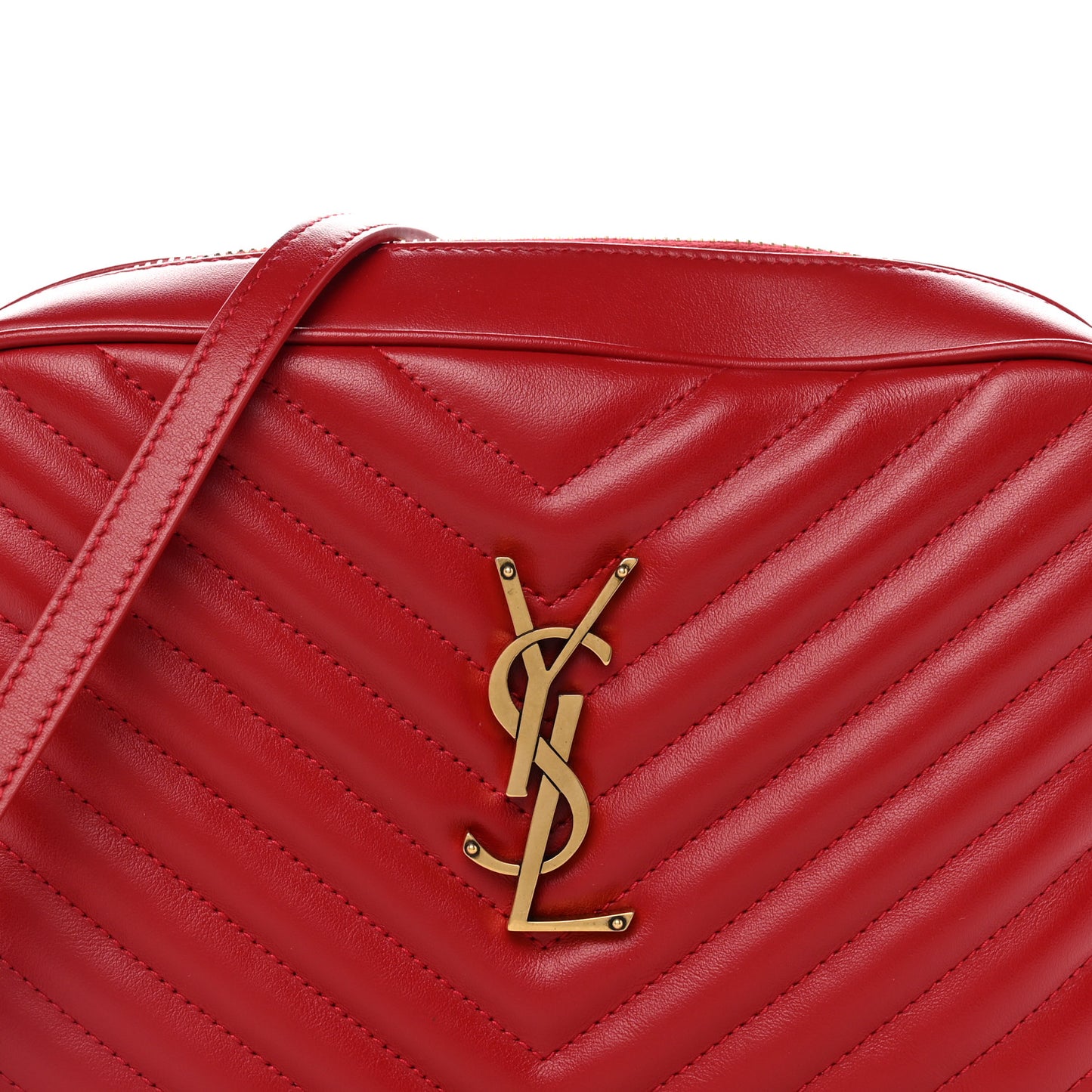 Calfskin Matelasse Monogram Lou Camera Bag Rouge Eros