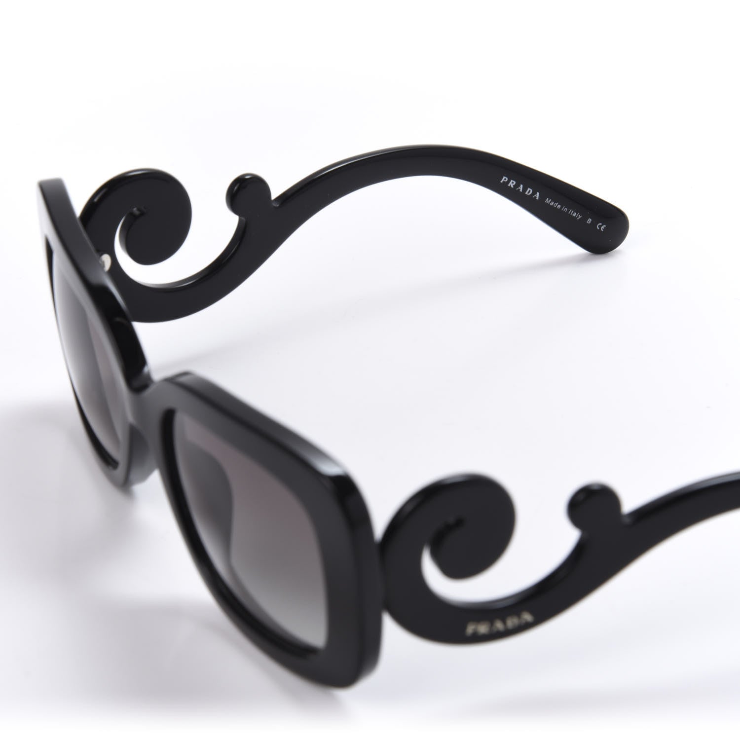 Prada Acetate Baroque Sunglasses SPR 27O Black 5 of 8