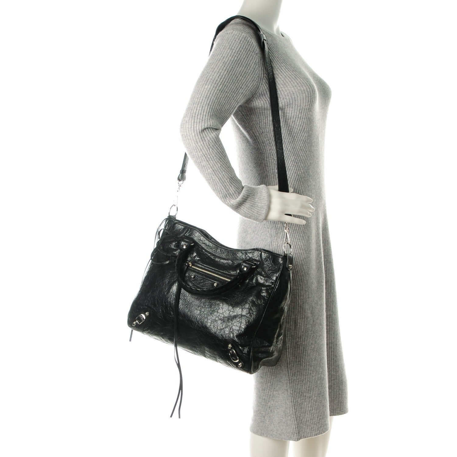 Balenciaga Agneau Classic Silver Hardware Velo Black 2 of 8