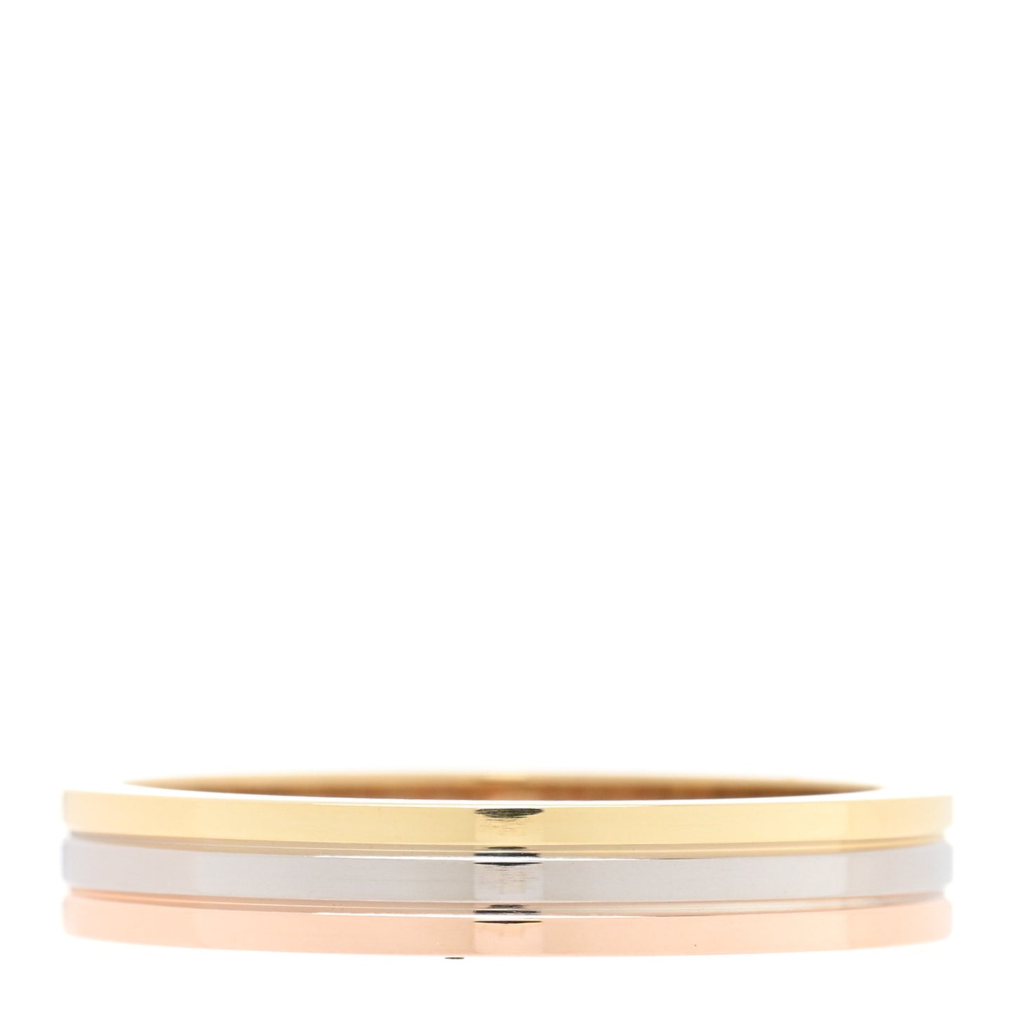 18K Pink White Yellow Gold 3.5mm Vendome Louis Cartier Wedding Band Ring 56 7.5