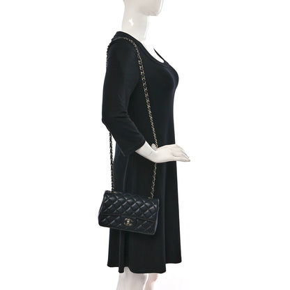 Chanel Lambskin Quilted Mini Rectangular Flap Black 2 of 11