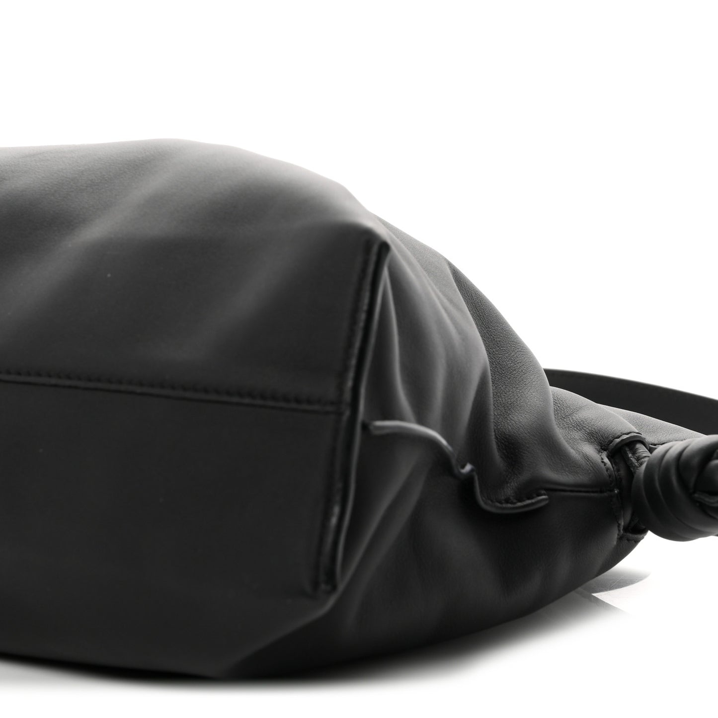 Nappa Calfskin Medium Flamenco Knot Bag Black