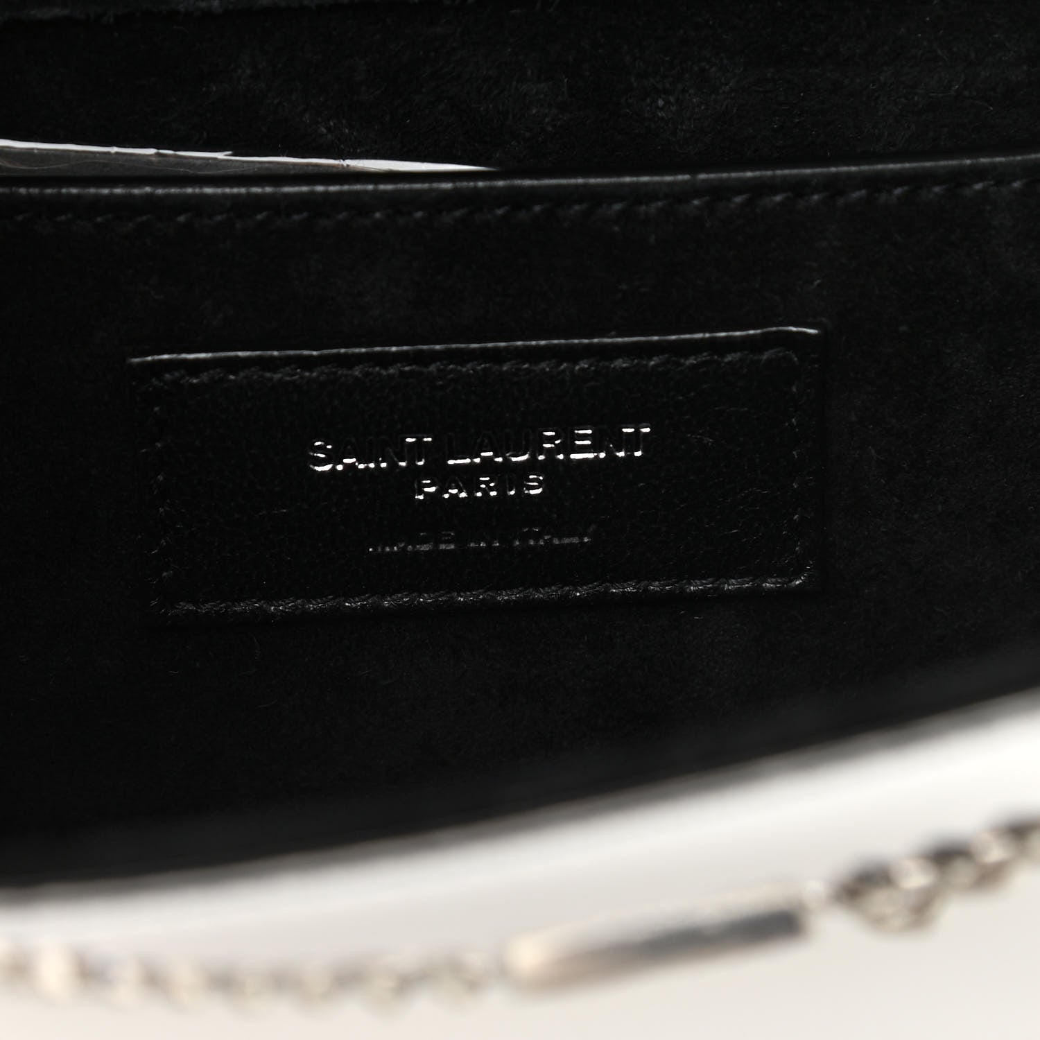 Saint Laurent Vinyl Mirror Small Classic Monogram Kate Satchel Argento 6 of 8