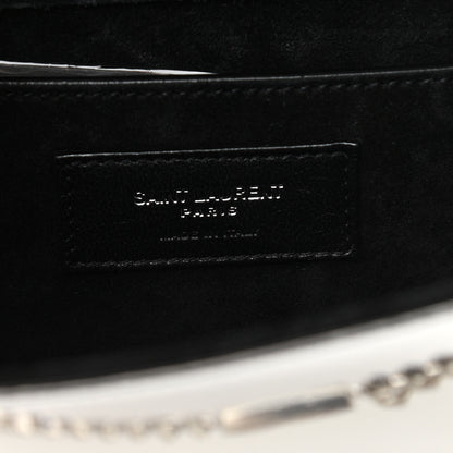 Saint Laurent Vinyl Mirror Small Classic Monogram Kate Satchel Argento 6 of 8