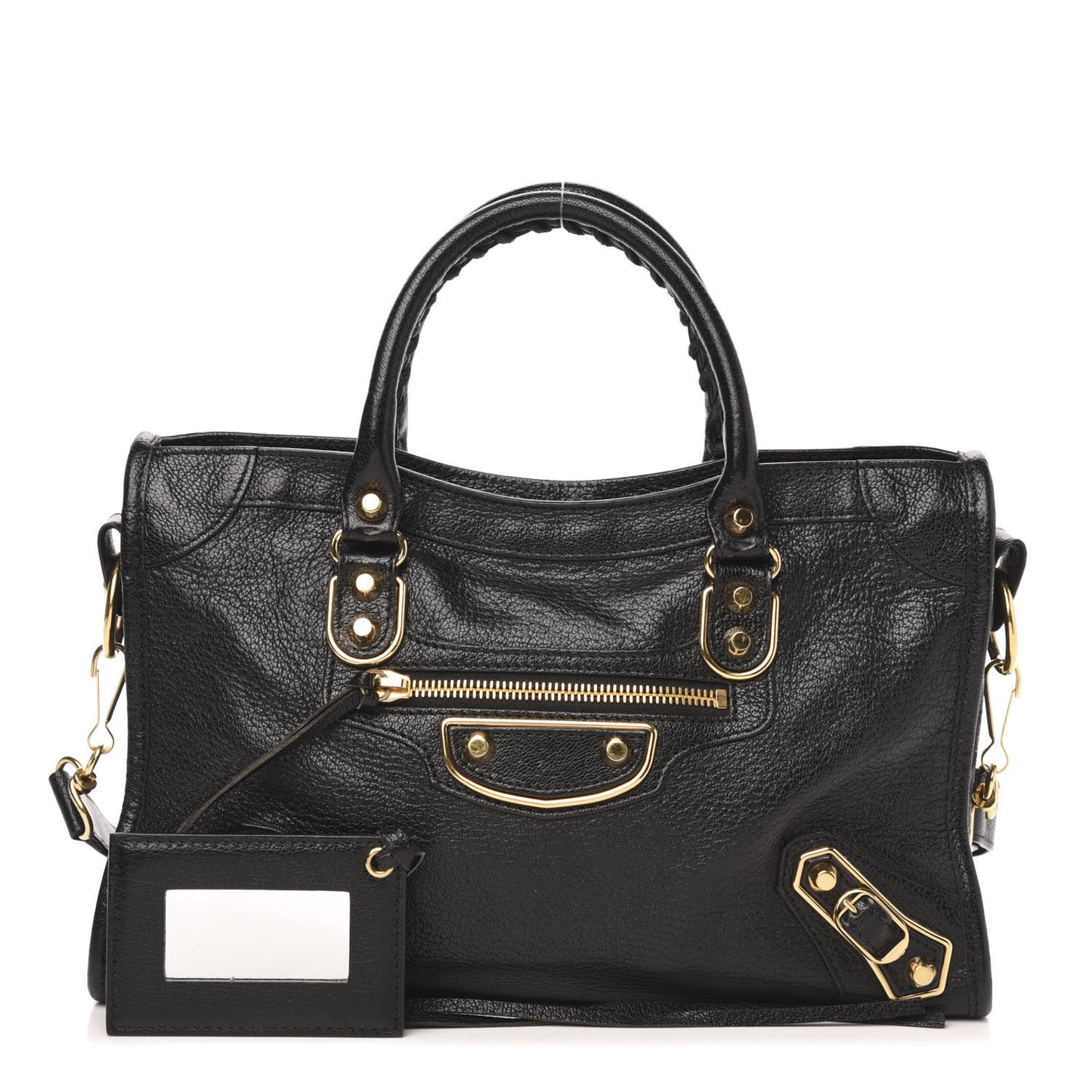 Chevre Gold Metallic Edge Hardware S City Black