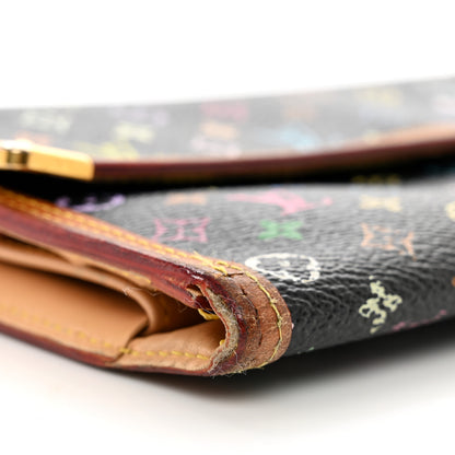 Louis Vuitton Monogram Multicolor Porte Tresor International Wallet Black 11 of 12