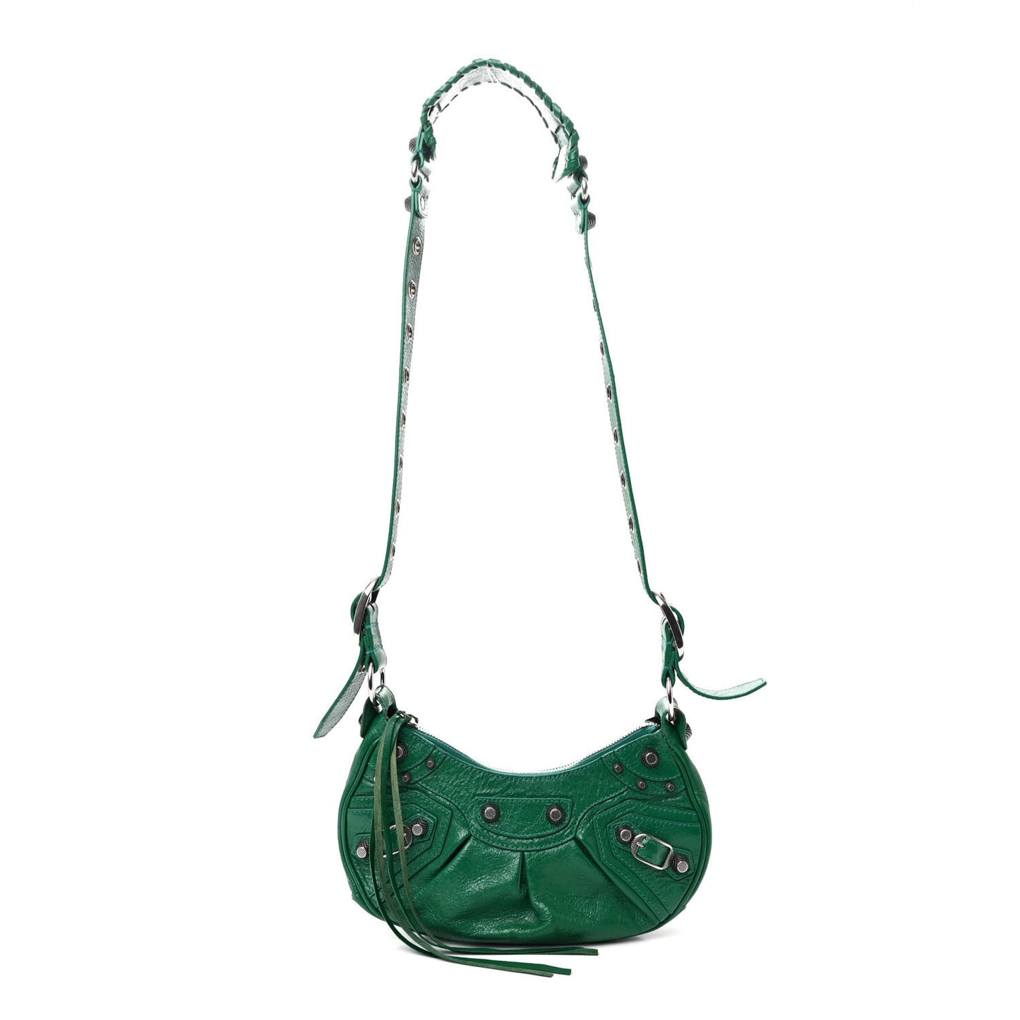 Agneau Arena Le Cagole Shoulder Bag XS Jade