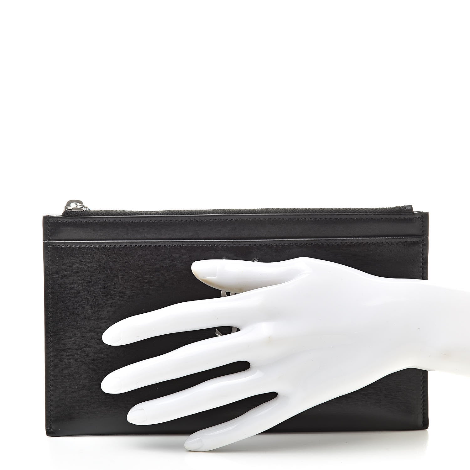 Saint Laurent Smooth Calfskin Monogram Zip Bill Pouch Black 2 of 8