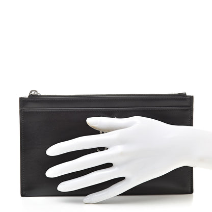 Saint Laurent Smooth Calfskin Monogram Zip Bill Pouch Black 2 of 8