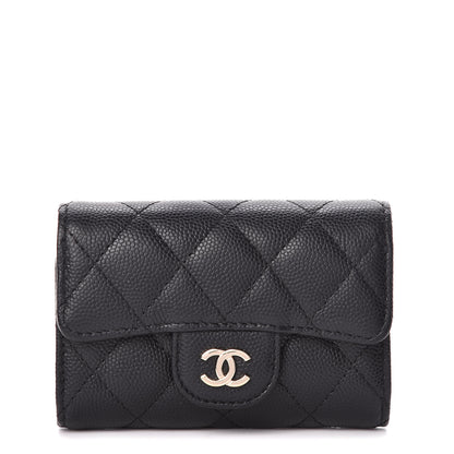 Chanel Caviar Quilted Classic 4 Key Holder Wallet Black 1 of 9