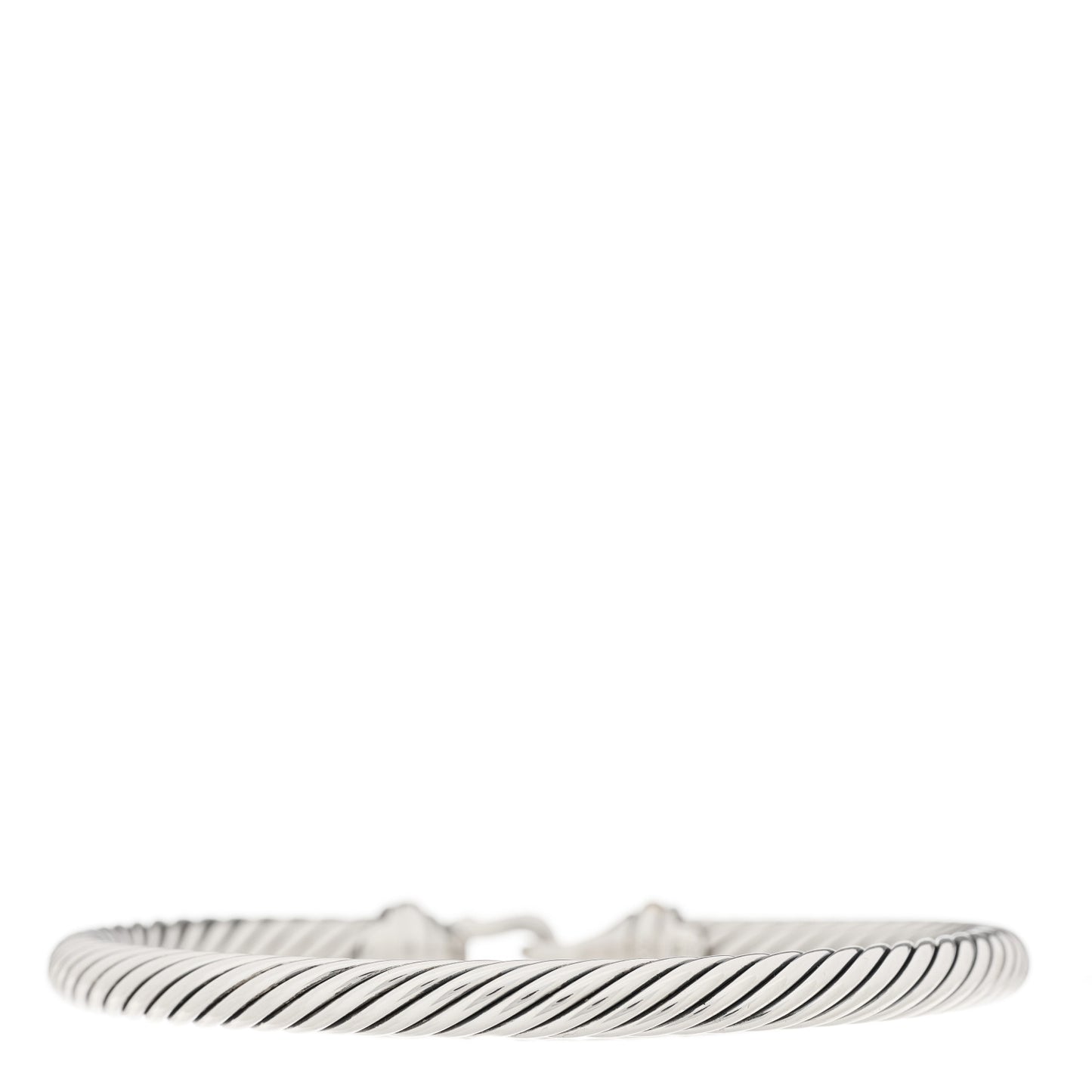 Sterling Silver 18K Yellow Gold 5mm Cable Classic Buckle Bracelet