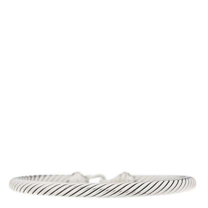 David Yurman Sterling Silver 18K Yellow Gold 5mm Cable Classic Buckle Bracelet 2 of 3