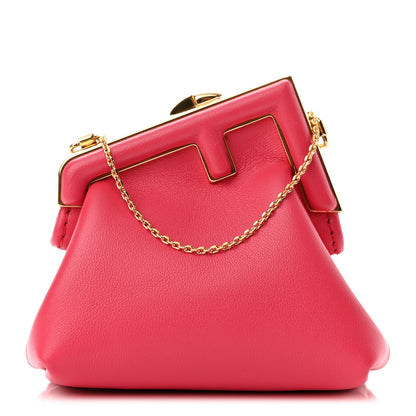 Fendi Shiny Nappa Nano Fendi First Bag Charm Lampone 1 of 10