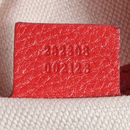 Gucci Pebbled Calfskin Large Soho Shoulder Bag Red 7 of 7