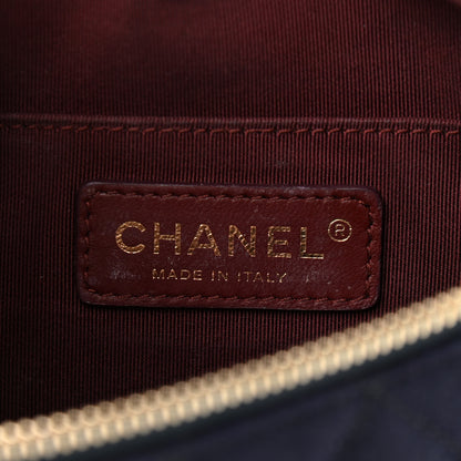 Chanel Wool Lambskin Quilted Paris Hamburg Charms Waist Bag Dark Navy 5 of 10