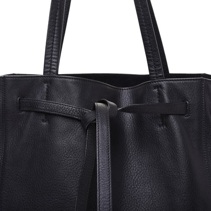 Celine Soft Grained Calfskin Small Belt Cabas Phantom Black 18 of 20