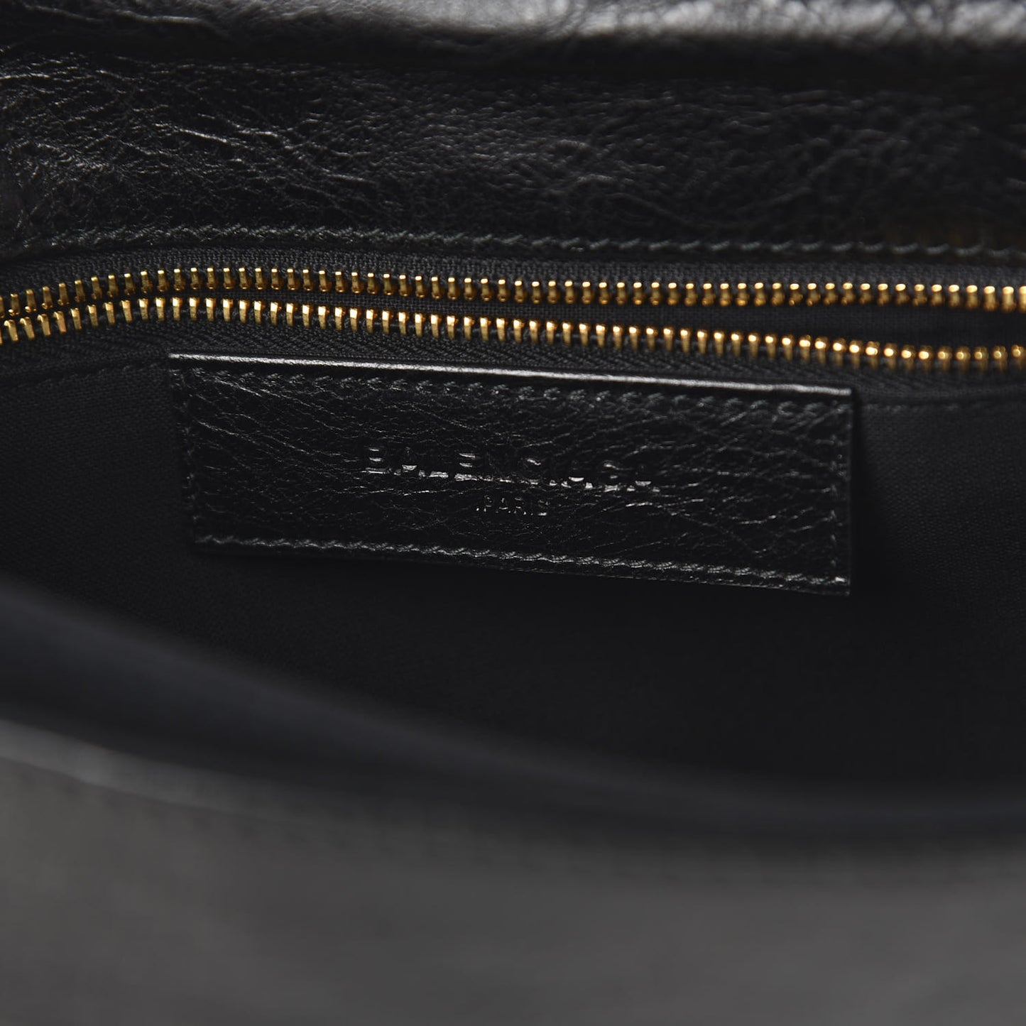 Agneau Giant 12 Gold Hardware Envelope Strap Clutch Black