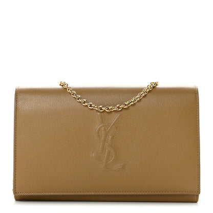 Saint Laurent Calfskin Monogram Belle de Jour Chain Clutch Beige 1 of 6