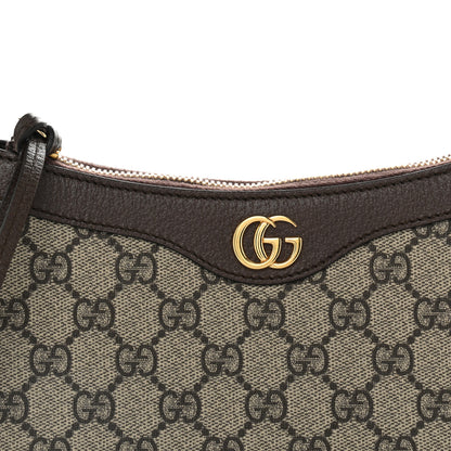 Gucci GG Supreme Monogram Textured Dollar Calfskin Small Ophidia Hobo Beige Ebony New Acero 8 of 10