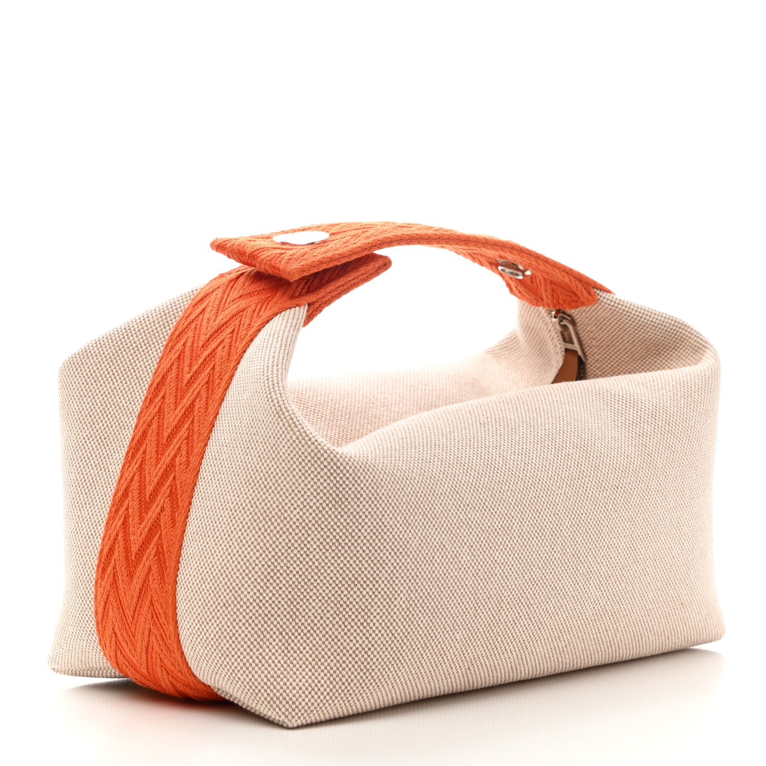 Hermes Canvas Small Bride-A-Brac Pouch Natural Orange 3 of 9