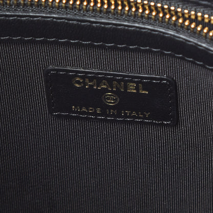 Chanel Lambskin Quilted Medium Cosmetic Case Black 8 of 10