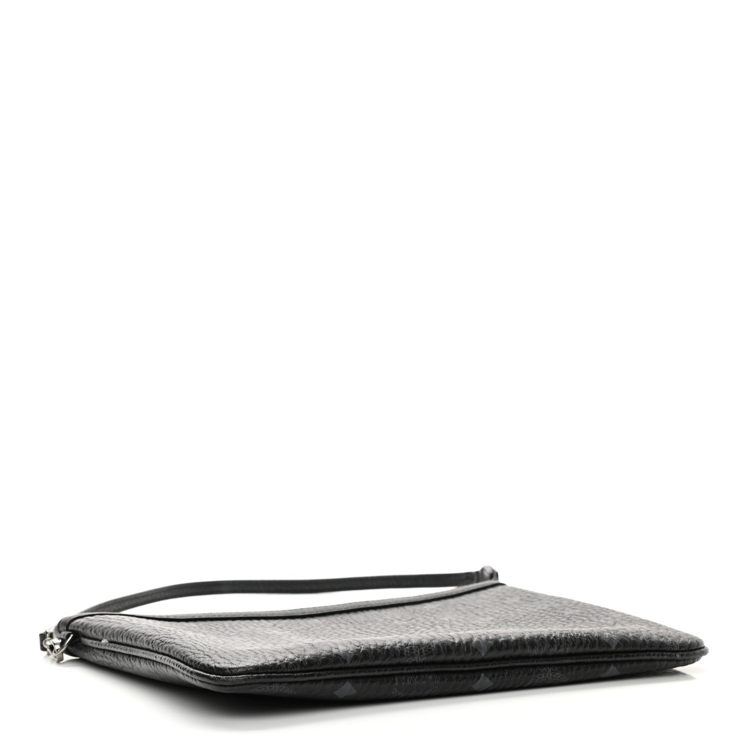 MCM Visetos Liz Shopper Tote Pouch Black 4 of 9
