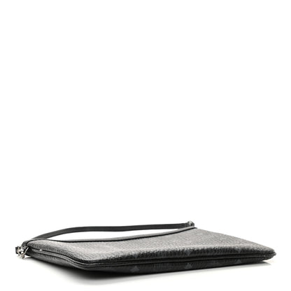 MCM Visetos Liz Shopper Tote Pouch Black 4 of 9