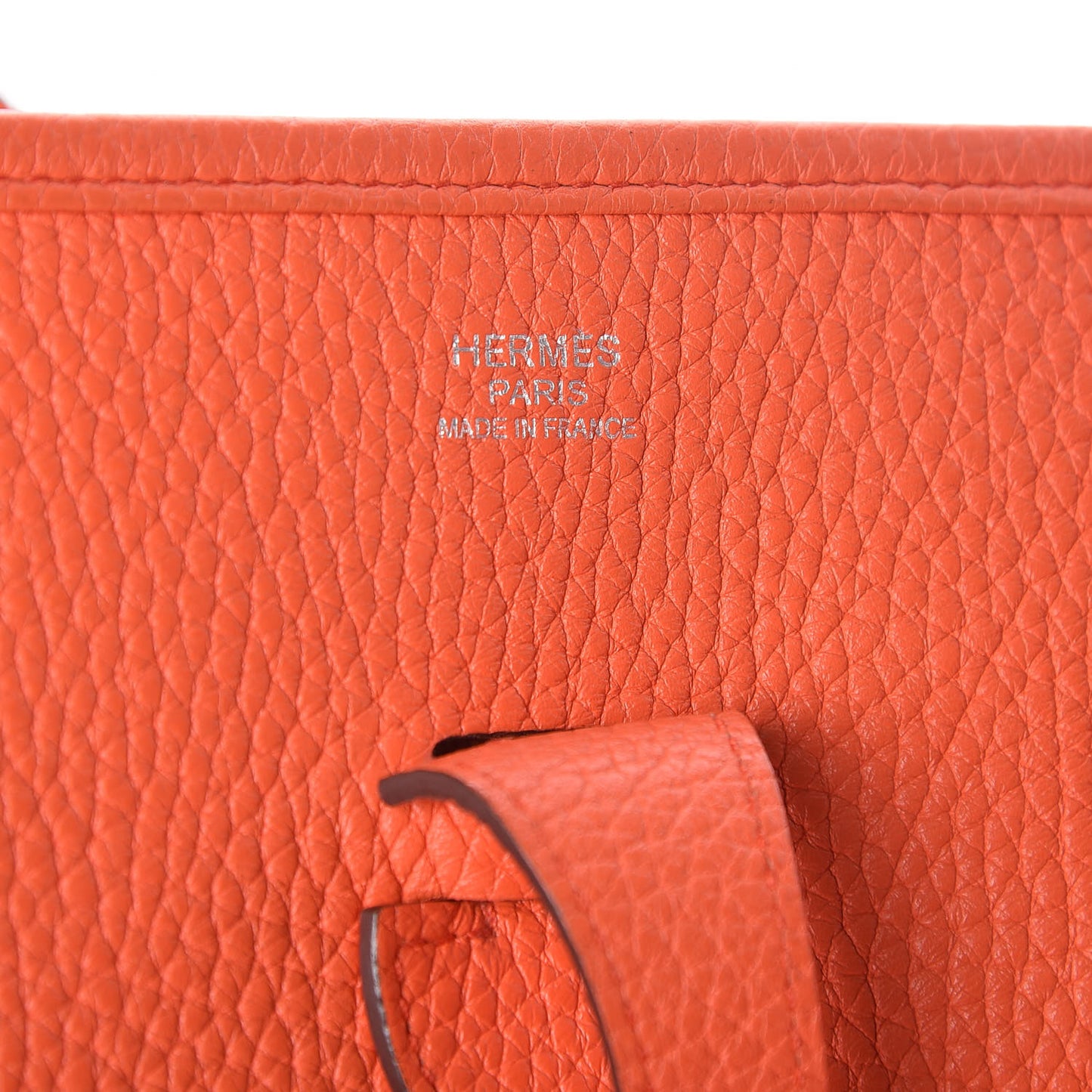 Taurillon Clemence Amazone Evelyne III PM Orange Poppy Bleu Saint Cyr