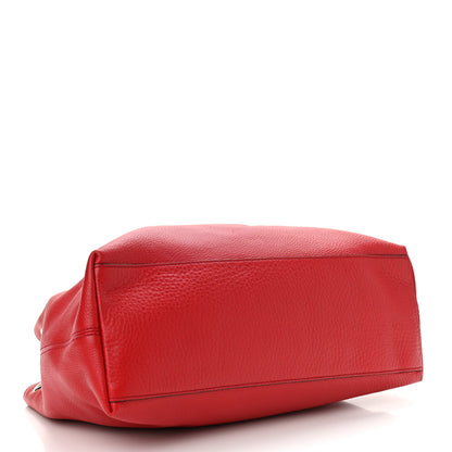 Gucci Pebbled Calfskin Medium Soho Chain Shoulder Bag Red 3 of 12