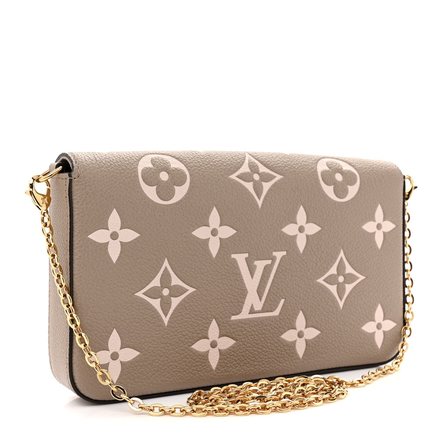 Louis Vuitton Empreinte Monogram Giant Felicie Pochette Tourterelle Creme 4 of 12